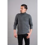 Brng Slimfit Balıkçı Yaka Erkek Triko Kazak - 2XL - Gri