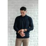 Brng Yarım Balıkçı Slimfit Likralı Erkek Kazak - Lacivert