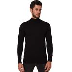 Brng Yarım Balıkçı Slimfit Likralı Erkek Kazak - S - Siyah