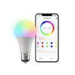 Broadlink Fastcon akıllı ampul LB4E27, müzik senkronizasyonu ile renk değiştirme, A60/E27/9W/800LM, Alexa ve Google Home ile çalışır, GW4C Hub gereklidir