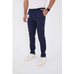 BROCARD Erkek Mevsimlik Jogger Slimfit Kalıp Bel Yarım Lastikli Likralı Lacivert Keten Pantolon