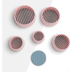 Brocutters Çizgili Yuvarlak Şekilli Polimer Kil Kesme Kalıbı, Küpe Kalıp, Clay Cutter, 5 Boy, No: 936