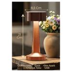 Brokoli Home Dokunmatik Masa Gece Lambası Dokunmatik Lamba Abajur Led Şarjlı Masa Lambası Ledli Gold Rose 21 Cm