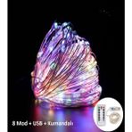 Brokoli Home Ev Balkon ve Parti Için 10 Metre Renkli Kumandalı USB Peri LED 8 Modlu Animasyonlu Yılbaşı Süsü Işık