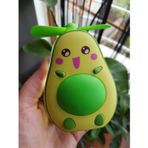 Brokoli Home Sevimli Avokado Tasarımlı Led Işıklı USB Kablolu Mini Fan I Masa Üstü Ve Boyun İpli Vantilatör