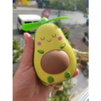 Brokoli Home Sevimli Avokado Tasarımlı Led Işıklı USB Kablolu Mini Fan I Masa Üstü Ve Boyun Kullanımı Vantilatör