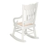 BROLEO Minyatür Sallanan Sandalye, Çekici, Dayanıklı, Ahşap, Cömert, İnce İşçilik, Bebek Evi Sandalyesi, Çocuklar için, Oyun Arkadaşları, Arkadaşlar, Akrabalar (Beyaz)