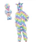 BRONG-BRONG kızlar Unicorn Onesie pijama yumuşak pijama pijama çocuklar için Unisex cadılar bayramı kostüm yay firkete