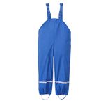 BRONG Çocuklar Su Geçirmez Dungarees Yağmur Pantolonu Ayarlanabilir Omuz Askılı Çocuklar Erkek Kız Çocuk Yağmur Pantolonu Çocuk Yansıtıcı Şerit Tulum Yağmurluk Mavi 2-4 Yaş