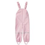 BRONG Çocuklar Su Geçirmez Dungarees Yağmur Pantolonu Ayarlanabilir Omuz Askılı Çocuklar Erkek Kız Yağmur Pantolonu Çocuk Yansıtıcı Şerit Tulum Yağmurluk Pembe 4-6 Yaş