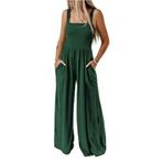 Brong Dungarees Strappy Romper Yeşil Uzun Cepli Kadın Tulum