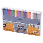 Brons 4 mm Yuvarlak Uç 12 Renk Set Akrilik Marker