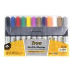 Brons 5795623 12 Renk Extra Fine İnce Uçlu Akrilik Marker Kalem Seti