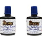 Brons Beyaz Tahta Kalemi Mürekkebi Mavi 100 cc. BR-354 2'li Paket