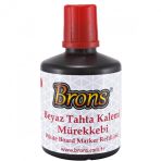 Brons BR-355 100 cc Kırmızı 6'lı Beyaz Tahta Kalem Mürekkebi