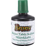 Brons Br-363 Yeşil Beyaz Tahta Kalemi Mürekkebi 100 Cc Sarf Malzemeleri İçin Uygun