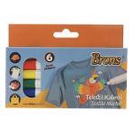 brons tekstil kalemi marker 6 renk set br-1000 - Yok