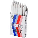 Brons Yağlı Tebeşir Beyaz 12’li, Metal, Cam ve Sac Üzerinde Kullanım