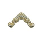 Bronz 4 Cm Çıta Uyumlu Dekoratif Köşe Motifi beyaz