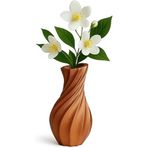 Bronz Dekoratif Burgu Vazo 15 cm – El Yapımı Taş Tozu & Reçine Şık Tasarım, Lüks Modern Masa ve Konsol Dekoru