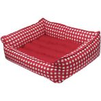 Bronza No- 4 70x80x15 cm Kırmızı Soft Kedi-Köpek Yatağı