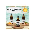 Bronzlaştırıcı Bitkisel Set Havuç Yağı 20 ml + Kakao Yağı 20 ml + Fındık Yağı 20 ml
