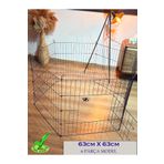 BROOHOME KÖPEK KEDİ TAVŞAN Çiti Kafesi 63cm X 63cm - 6 Parça Panel Çit- Siyah Renk