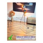 BROOHOME - Köpek/kedi Çiti Kafesi 120cm.x60cmx48cm- * Ltip* ÜZERİ KAPAL Alanı 11 Parça Panel Çit- Siyah