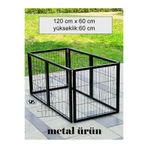 BROOHOME profilli metal kedi köpek kafesi 120cm x 60cm x60cm matal ürün(siyah