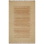 BROOKLYN BRK 02 NATURAL BEIGE Hasır Görünümlü Kaymaz Renkli Dokuma Modern Kilim, Bej, 160 x 230