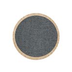 Brooklyn Hasır Görünümlü Kaymaz Dokuma Modern Yuvarlak Kilim BRK01 Antrasit, 155 x 155