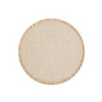 Brooklyn Hasır Görünümlü Kaymaz Dokuma Modern Yuvarlak Kilim BRK01 Gri, 155 x 155