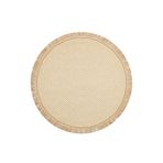 Brooklyn Hasır Görünümlü Kaymaz Dokuma Modern Yuvarlak Kilim BRK07, 130 x 130