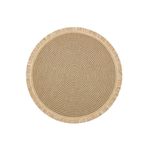 Brooklyn Hasır Görünümlü Kaymaz Dokuma Modern Yuvarlak Kilim BRK07 Gri, 130 x 130