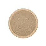 Brooklyn Hasır Görünümlü Kaymaz Dokuma Modern Yuvarlak Kilim BRK07 Gri, 155 x 155