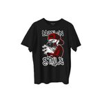 Brooklyn Hip Hop Rap Music Grafitti Baskılı Tişört Unisex T-Shirt Siyah