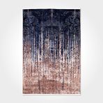 Brooklyn Lacivert Çizgili Modern Geometrik Etnik Desenli Boho Makinada Yıkanabilir Hav Toz Vermez Leke Tutmaz Kaymaz Taban Dijital Makine Baskı Halı Oturma Odası Salon Yolluk Koridor Mutfak Halısı