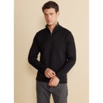 Brooks Brothers Bato Yaka Standart Siyah Erkek Kazak BBFW25MKL024