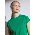 Brooks Brothers BBSP23FTS011 Düz Yeşil Bisiklet Yaka Kadın T-shirt