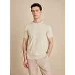 Brooks Brothers Bej Erkek Standart Triko Kazak BBSS26MKL011 - 3XL