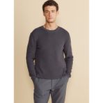 Brooks Brothers Bisiklet Yaka Standart Antrasit Melanj Erkek Kazak BBFW25MKL013