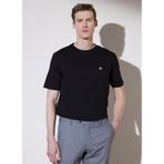 BROOKS BROTHERS Bisiklet Yaka T-Shirt, S, BBSS25MTS004, Siyah, Erkek