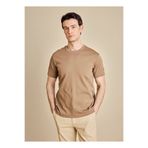 BROOKS BROTHERS Bisiklet Yaka Vizon Erkek T-Shirt BBSS26MTS002