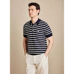 Brooks Brothers Kırık Beyaz - Lacivert Erkek Çizgili Kazak BBSS26MKL004 - 2XL