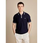 Brooks Brothers Lacivert Erkek Standart Triko Kazak BBSS26MKL007 - Lacivert - Beyaz - 3XL