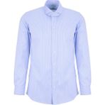 Brooks Brothers Mavi-Beyaz Erkek Italyan Slim Fit Çizgili Gömlek BBSS26MSH045 - Mavi - Beyaz