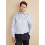 Brooks Brothers Mavi Erkek Slim Fit Çizgili Gömlek BBFW25MSH024 - Mavi - Beyaz - 44