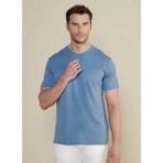 Brooks Brothers Mavi Erkek Standart T-Shirt BBSS25MTS011 - 2XL
