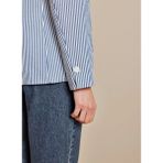 Brooks Brothers Mavi Kadın Regular Fit Çizgili Ceket BBSS26FBL010 - 36