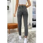 BROSERER Viola Kadın Füme Renk Yüksek Bel Likralı Denim Kumaş Mom Fit Yüksek Bel Jean